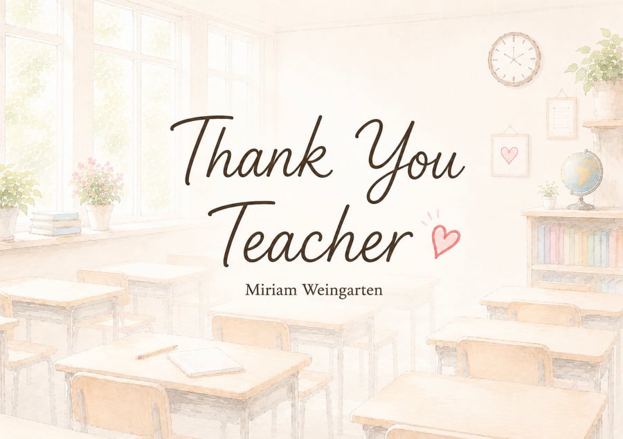 Thank You Teacher Cover Art