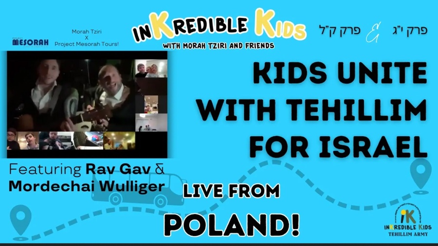 Tehillim Army For Kids LIVE from Poland on the Bus