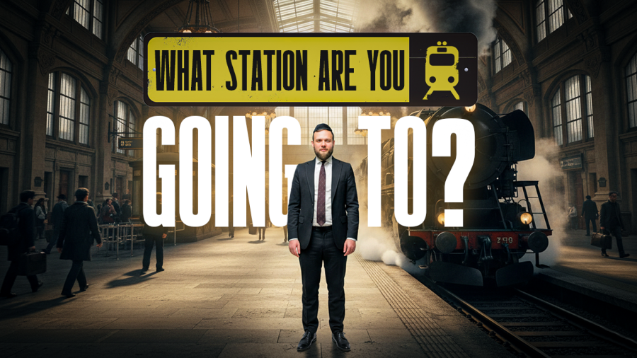 Einstein On The Train - What Station  Are You Going To In Life