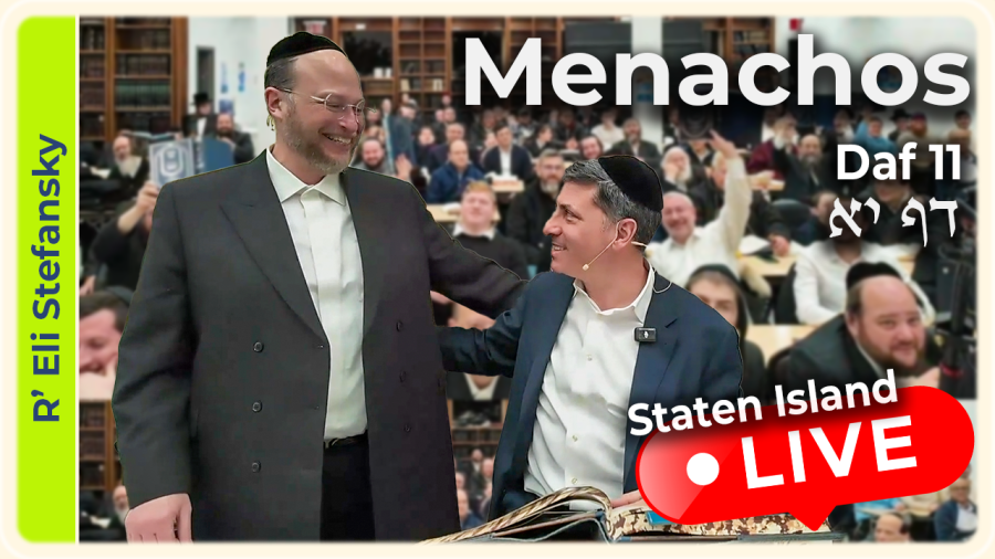 Daf Yomi Menachos Daf 11 by R' Eli Stefansky