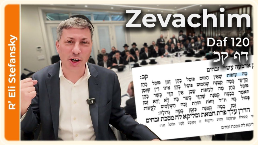 Daf Yomi Zevachim Daf 120 by R' Eli Stefansky