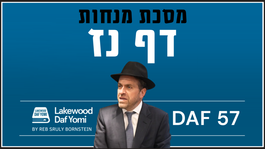 Menachos Daf 57 by Reb Sruly Bornstein