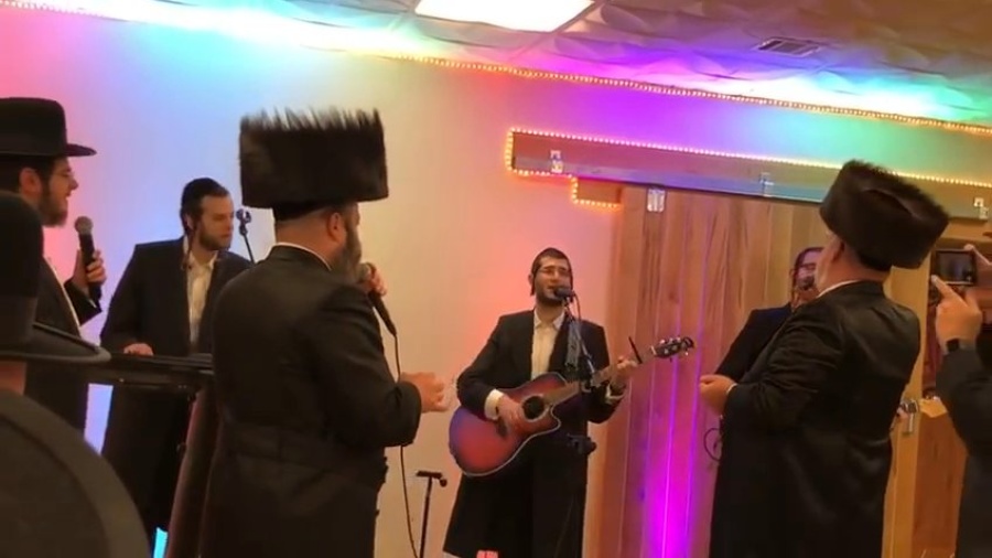 Michoel Schnitzler & Chanaya Schnitzer sing pekele song, with Dovy Meisels, Don Stern, & Moishy S.