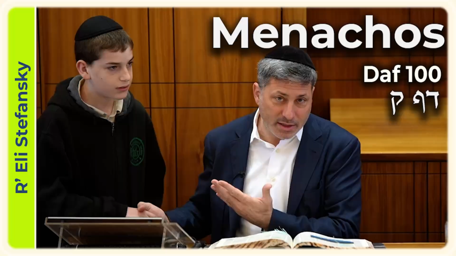 Daf Yomi Menachos Daf 100 by R' Eli Stefansky