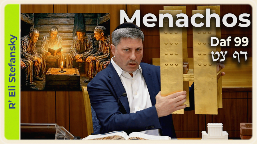 Daf Yomi Menachos Daf 99 by R’ Eli Stefansky