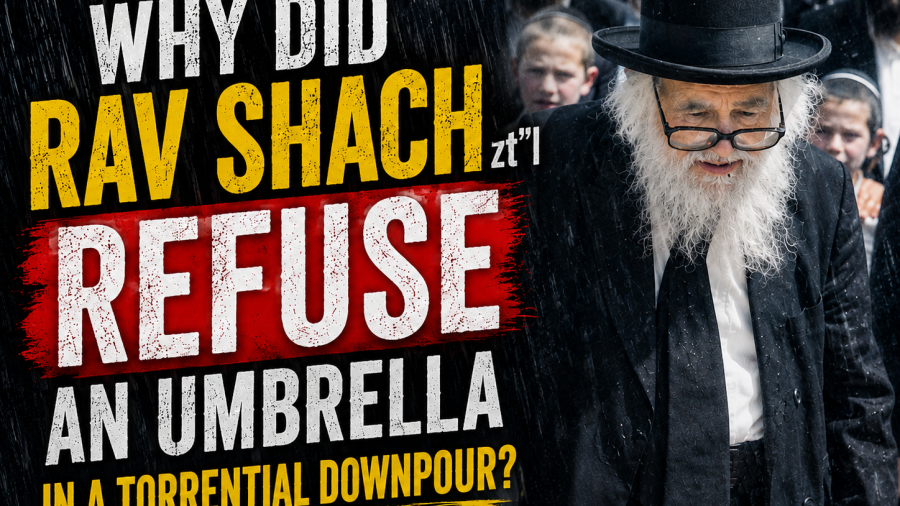 Why Did Rav Shach zt”l Refuse an Umbrella in a Torrential Downpour?
