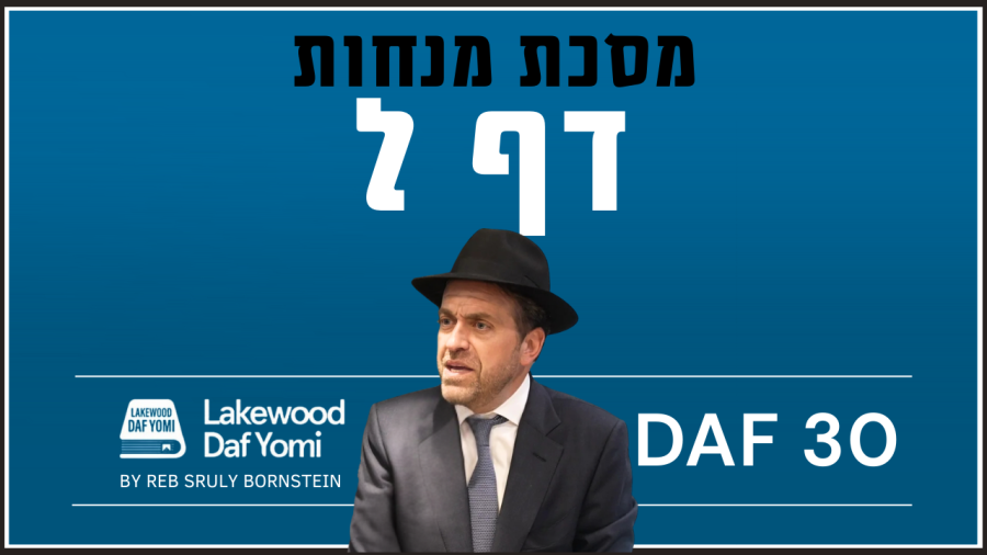 Menachos Daf 30 by Reb Sruly Bornstein