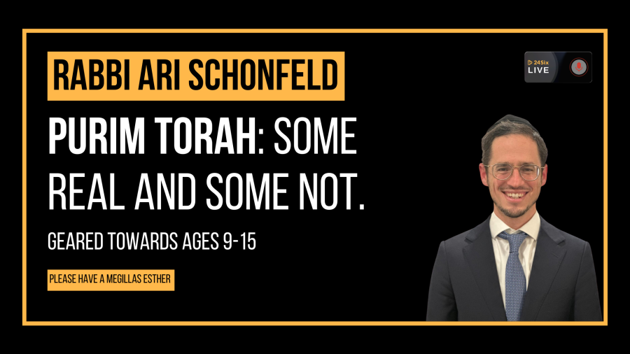 Rabbi Ari Schonfeld: Purim Torah: some real and some not.